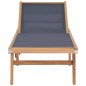 Sonnenliege Klappbar mit Rollen Teak Massivholz und Textilene Sonnenliege Klappbar mit Rollen Teak Massivholz und Textilene