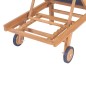 Sonnenliege Klappbar mit Rollen Teak Massivholz und Textilene Sonnenliege Klappbar mit Rollen Teak Massivholz und Textilene