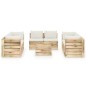 9-tlg. Garten-Lounge-Set mit Kissen Grün Imprägniertes Holz 9-tlg. Garten-Lounge-Set mit Kissen Grün Imprägniertes Holz