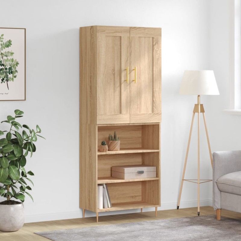 Highboard Sonoma-Eiche 69,5x34x180 cm Holzwerkstoff Highboard Sonoma-Eiche 69,5x34x180 cm Holzwerkstoff