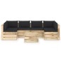 7-tlg. Garten-Lounge-Set mit Kissen Grün Imprägniertes Holz 7-tlg. Garten-Lounge-Set mit Kissen Grün Imprägniertes Holz