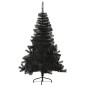 Künstlicher Halb-Weihnachtsbaum mit Ständer Schwarz 150 cm PVC Künstlicher Halb-Weihnachtsbaum mit Ständer Schwarz 150 cm PVC