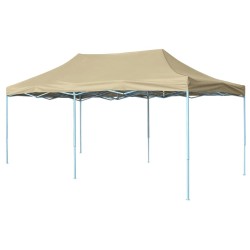 Faltzelt Pop-Up 3x6 m Cremeweiß