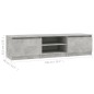 TV-Schrank Betongrau 140x40x35,5 cm Holzwerkstoff TV-Schrank Betongrau 140x40x35,5 cm Holzwerkstoff