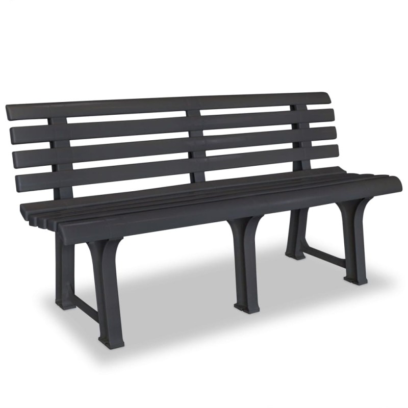 vidaXL Gartenbank 145,5 cm Kunststoff Anthrazit vidaXL Gartenbank 145,5 cm Kunststoff Anthrazit
