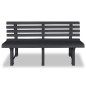 vidaXL Gartenbank 145,5 cm Kunststoff Anthrazit vidaXL Gartenbank 145,5 cm Kunststoff Anthrazit