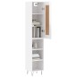 Highboard Hochglanz-Weiß 34,5x34x180 cm Holzwerkstoff Highboard Hochglanz-Weiß 34,5x34x180 cm Holzwerkstoff