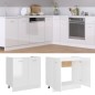 Spülenunterschrank Hochglanz-Weiß 80x46x81,5 cm Holzwerkstoff Spülenunterschrank Hochglanz-Weiß 80x46x81,5 cm Holzwerkstoff