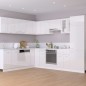 Spülenunterschrank Hochglanz-Weiß 80x46x81,5 cm Holzwerkstoff Spülenunterschrank Hochglanz-Weiß 80x46x81,5 cm Holzwerkstoff