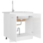 Spülenunterschrank Hochglanz-Weiß 80x46x81,5 cm Holzwerkstoff Spülenunterschrank Hochglanz-Weiß 80x46x81,5 cm Holzwerkstoff