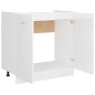 Spülenunterschrank Hochglanz-Weiß 80x46x81,5 cm Holzwerkstoff Spülenunterschrank Hochglanz-Weiß 80x46x81,5 cm Holzwerkstoff