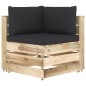4-tlg. Garten-Lounge-Set mit Kissen Grün Imprägniertes Holz 4-tlg. Garten-Lounge-Set mit Kissen Grün Imprägniertes Holz