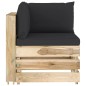 4-tlg. Garten-Lounge-Set mit Kissen Grün Imprägniertes Holz 4-tlg. Garten-Lounge-Set mit Kissen Grün Imprägniertes Holz