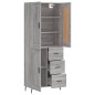Highboard Grau Sonoma 69,5x34x180 cm Holzwerkstoff Highboard Grau Sonoma 69,5x34x180 cm Holzwerkstoff