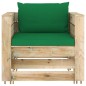 2-tlg. Garten-Lounge-Set mit Kissen Grün Imprägniertes Holz 2-tlg. Garten-Lounge-Set mit Kissen Grün Imprägniertes Holz