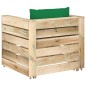 2-tlg. Garten-Lounge-Set mit Kissen Grün Imprägniertes Holz 2-tlg. Garten-Lounge-Set mit Kissen Grün Imprägniertes Holz
