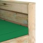 2-tlg. Garten-Lounge-Set mit Kissen Grün Imprägniertes Holz 2-tlg. Garten-Lounge-Set mit Kissen Grün Imprägniertes Holz
