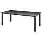 Garten-Esstisch Glas Aluminium 190 x 90 x 74 cm Schwarz Garten-Esstisch Glas Aluminium 190 x 90 x 74 cm Schwarz