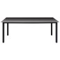 Garten-Esstisch Glas Aluminium 190 x 90 x 74 cm Schwarz Garten-Esstisch Glas Aluminium 190 x 90 x 74 cm Schwarz