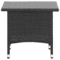 Teetisch Schwarz 50 x 50 x 47 cm Poly Rattan Teetisch Schwarz 50 x 50 x 47 cm Poly Rattan