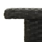 Teetisch Schwarz 50 x 50 x 47 cm Poly Rattan Teetisch Schwarz 50 x 50 x 47 cm Poly Rattan