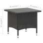 Teetisch Schwarz 50 x 50 x 47 cm Poly Rattan Teetisch Schwarz 50 x 50 x 47 cm Poly Rattan