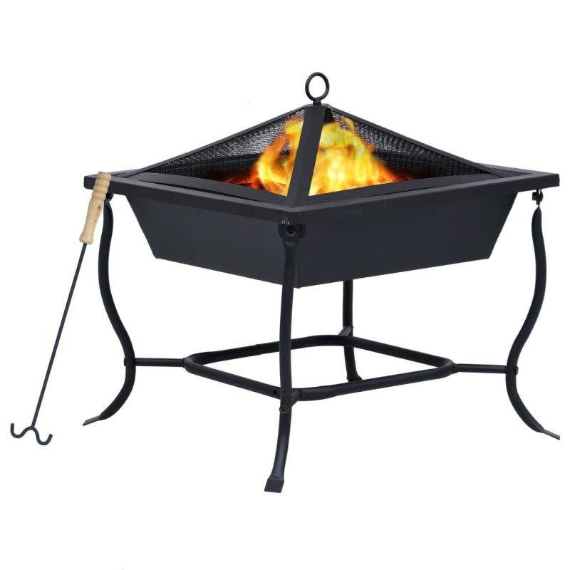 vidaXL Feuerstelle Schwarz 42x42x45 cm Stahl vidaXL Feuerstelle Schwarz 42x42x45 cm Stahl