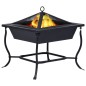 vidaXL Feuerstelle Schwarz 42x42x45 cm Stahl vidaXL Feuerstelle Schwarz 42x42x45 cm Stahl