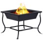 vidaXL Feuerstelle Schwarz 42x42x45 cm Stahl vidaXL Feuerstelle Schwarz 42x42x45 cm Stahl