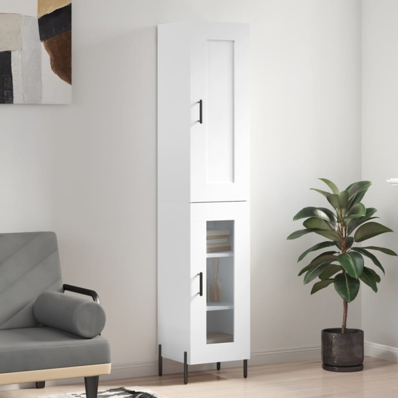 vidaXL Highboard Weiß 34,5x34x180 cm Holzwerkstoff vidaXL Highboard Weiß 34,5x34x180 cm Holzwerkstoff