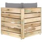 2-Sitzer Outdoor-Sofa mit Kissen Grün Imprägniertes Holz 2-Sitzer Outdoor-Sofa mit Kissen Grün Imprägniertes Holz