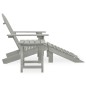Adirondack-Gartenstuhl mit Fußstütze & Tisch Tannenholz Grau Adirondack-Gartenstuhl mit Fußstütze & Tisch Tannenholz Grau