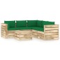 6-tlg. Garten-Lounge-Set mit Kissen Grün Imprägniertes Holz 6-tlg. Garten-Lounge-Set mit Kissen Grün Imprägniertes Holz