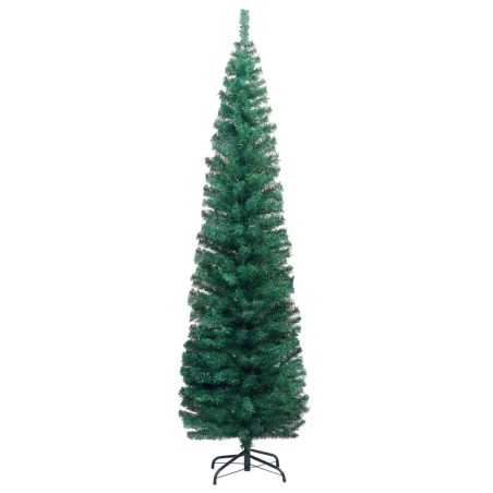 Schlanker Künstlicher Weihnachtsbaum mit Ständer Grün 180cm PVC