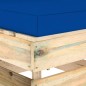 Modulares Mittelsofa mit Kissen Grün Imprägniertes Holz Modulares Mittelsofa mit Kissen Grün Imprägniertes Holz