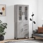 vidaXL Highboard Grau Sonoma 69,5x34x180 cm Holzwerkstoff vidaXL Highboard Grau Sonoma 69,5x34x180 cm Holzwerkstoff
