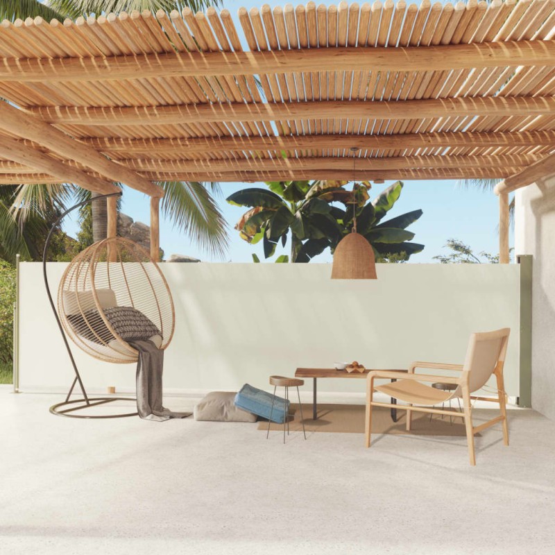 vidaXL Seitenmarkise Ausziehbar 140x600 cm Creme vidaXL Seitenmarkise Ausziehbar 140x600 cm Creme