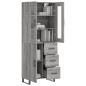 vidaXL Highboard Grau Sonoma 69,5x34x180 cm Holzwerkstoff vidaXL Highboard Grau Sonoma 69,5x34x180 cm Holzwerkstoff