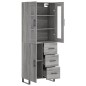 vidaXL Highboard Grau Sonoma 69,5x34x180 cm Holzwerkstoff vidaXL Highboard Grau Sonoma 69,5x34x180 cm Holzwerkstoff