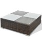 5-tlg. Garten-Lounge-Set mit Kissen Poly Rattan Braun 5-tlg. Garten-Lounge-Set mit Kissen Poly Rattan Braun