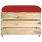 vidaXL Modulare Ottomane mit Kissen Grün Imprägniertes Holz vidaXL Modulare Ottomane mit Kissen Grün Imprägniertes Holz