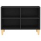 vidaXL TV-Schrank mit Massivholz-Beinen Schwarz 69,5x30x50 cm vidaXL TV-Schrank mit Massivholz-Beinen Schwarz 69,5x30x50 cm