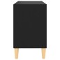 vidaXL TV-Schrank mit Massivholz-Beinen Schwarz 69,5x30x50 cm vidaXL TV-Schrank mit Massivholz-Beinen Schwarz 69,5x30x50 cm
