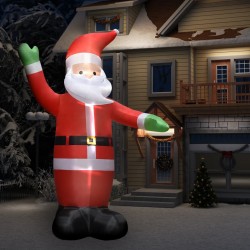 vidaXL Aufblasbarer Weihnachtsmann mit LEDs Weihnachtsdeko IP44 4,5 m 
