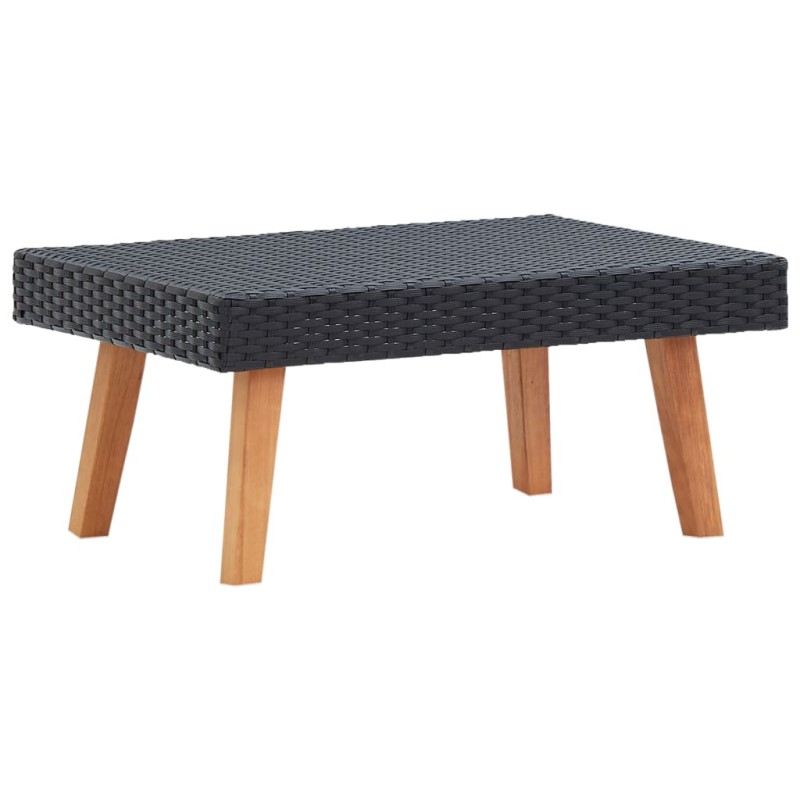 Garten-Couchtisch Poly Rattan Schwarz Garten-Couchtisch Poly Rattan Schwarz