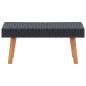 Garten-Couchtisch Poly Rattan Schwarz Garten-Couchtisch Poly Rattan Schwarz