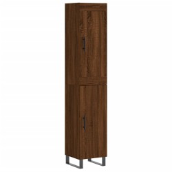 Highboard Braun Eichen-Optik 34,5x34x180 cm Holzwerkstoff