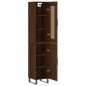 Highboard Braun Eichen-Optik 34,5x34x180 cm Holzwerkstoff Highboard Braun Eichen-Optik 34,5x34x180 cm Holzwerkstoff