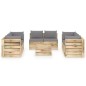 9-tlg. Garten-Lounge-Set mit Kissen Grün Imprägniertes Holz 9-tlg. Garten-Lounge-Set mit Kissen Grün Imprägniertes Holz