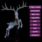 vidaXL LED-Rentier Fliegend Weihnachtsdeko 120 LEDs Weiß Kaltweiß vidaXL LED-Rentier Fliegend Weihnachtsdeko 120 LEDs Weiß Kaltweiß